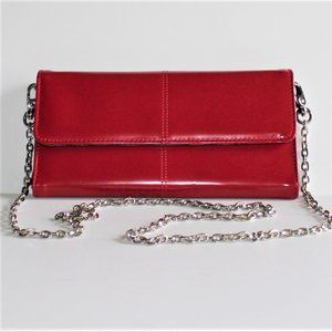 Jewell Chain Strap Red Crossbody Bag/Clutch NWOT